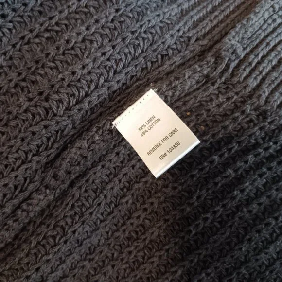 Garnet Hill Navy cardigan sweater with collared neckline / Size XS - Picture 6 of 7